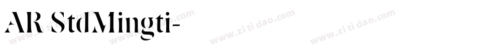 AR StdMingti字体转换